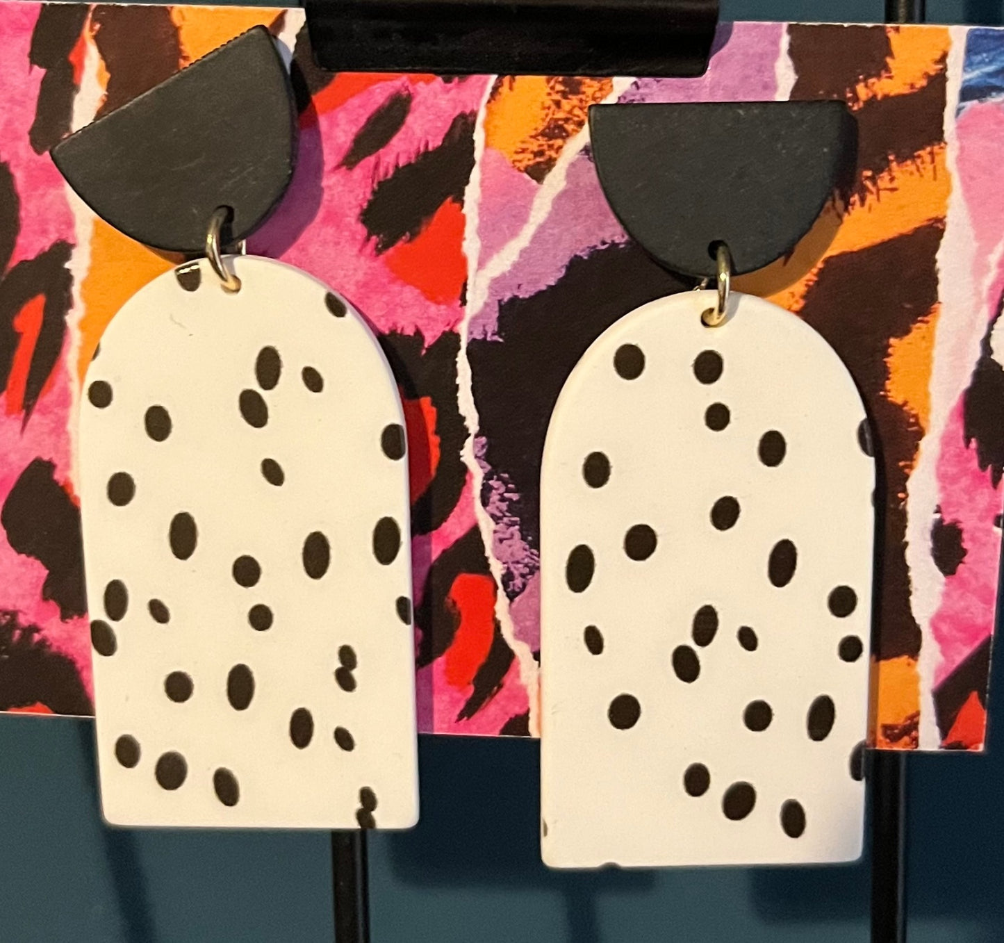 Dalmation print earings