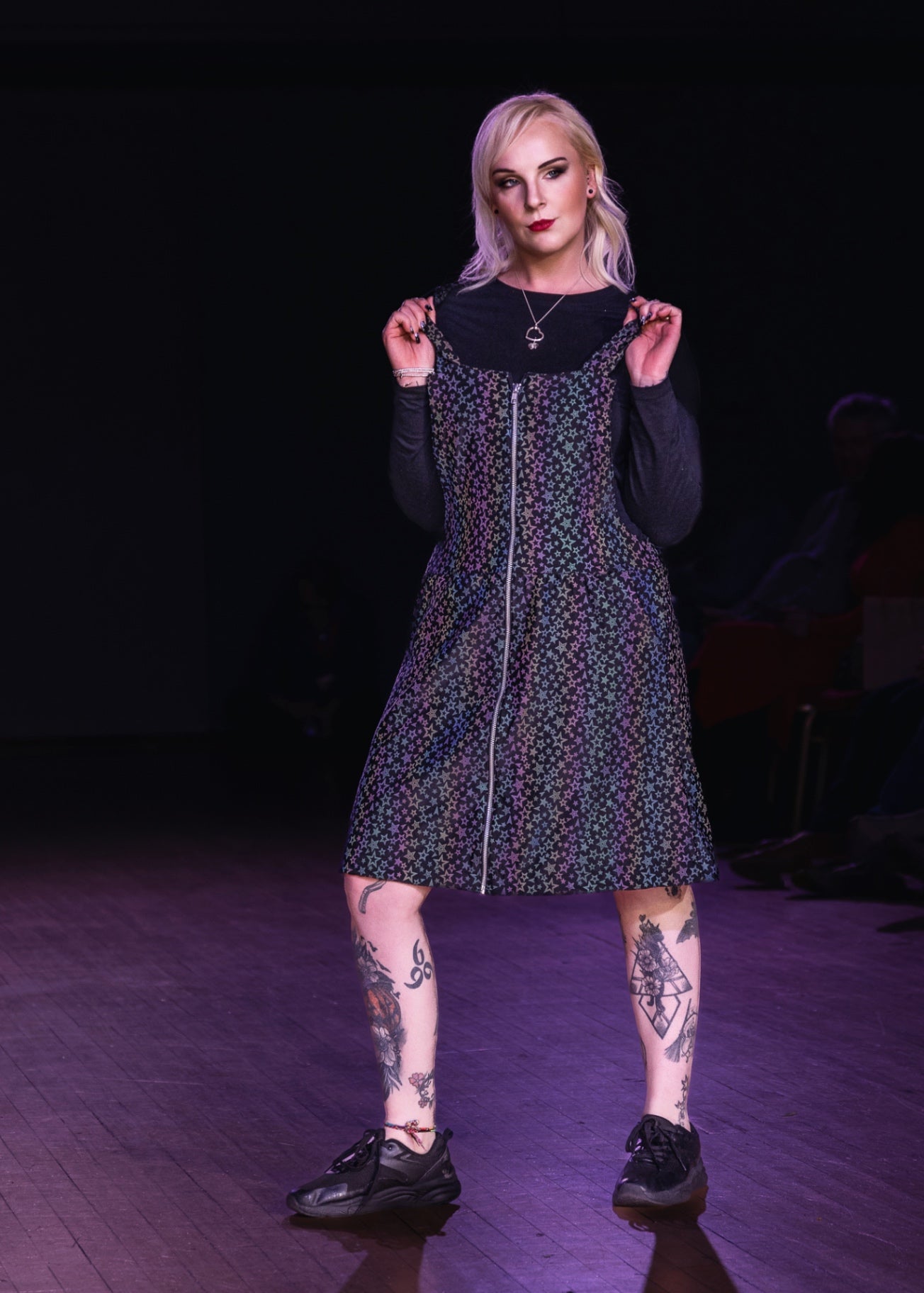 Zip up pinny dress