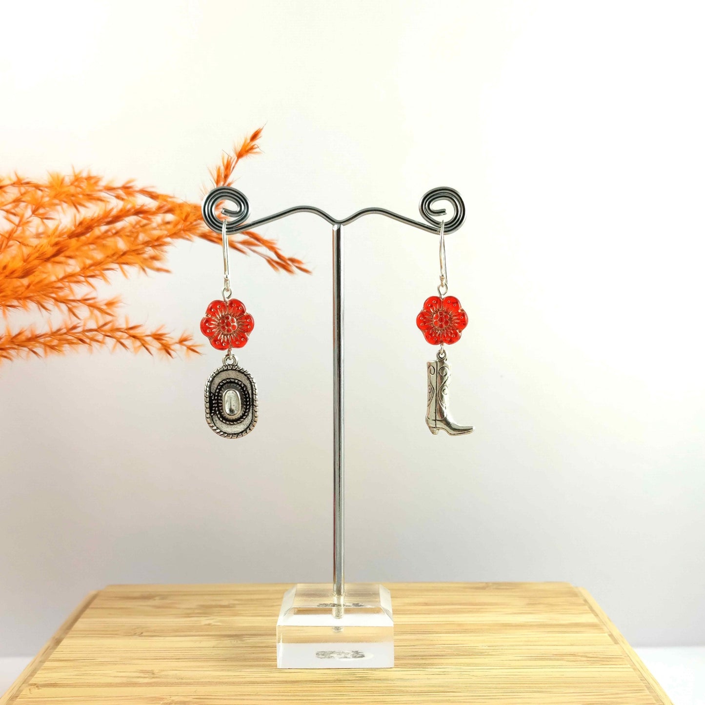 Red Cowboy earrings