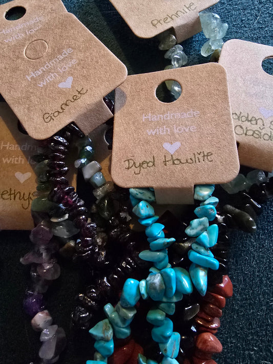 Crystal chip bracelet