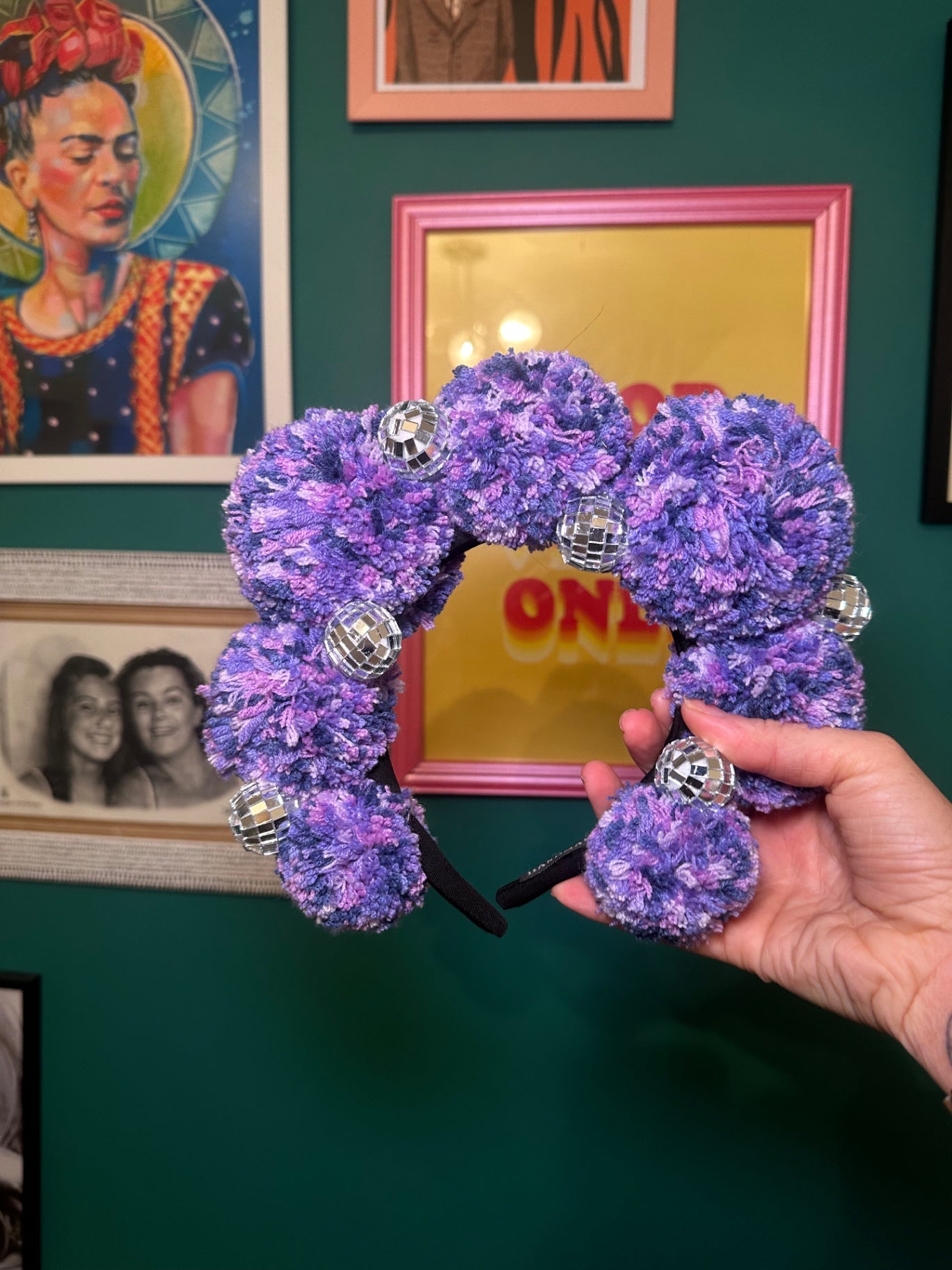 Purple disco headband