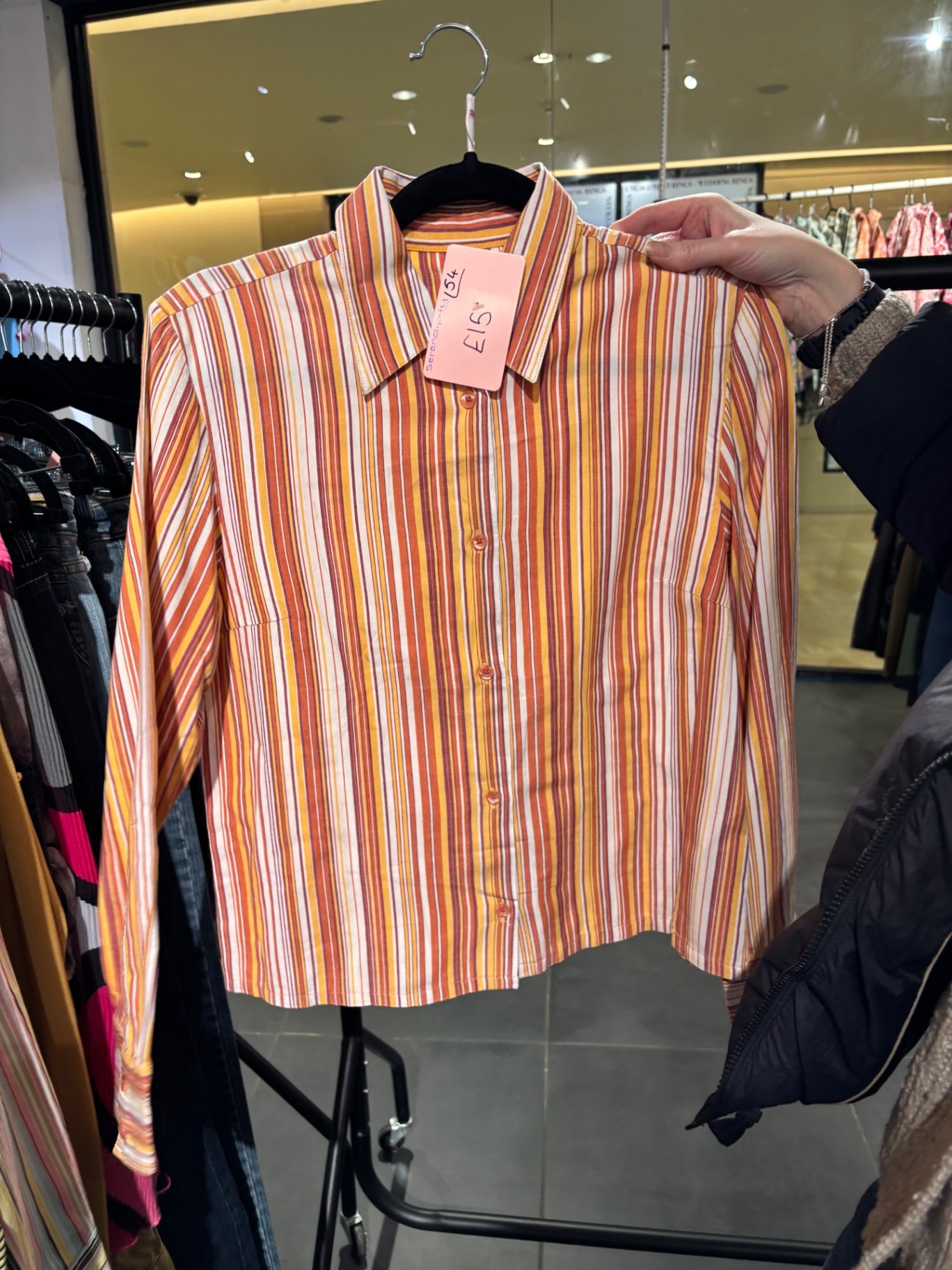 Orange striped shirt