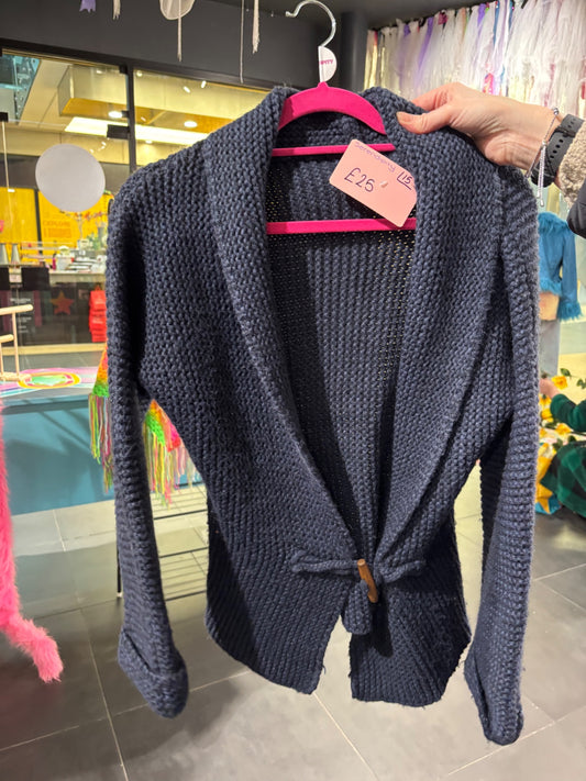 Navy knitted cardigan
