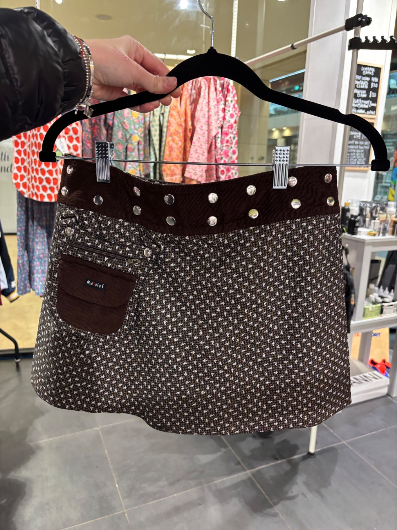 Reversible mini skirt