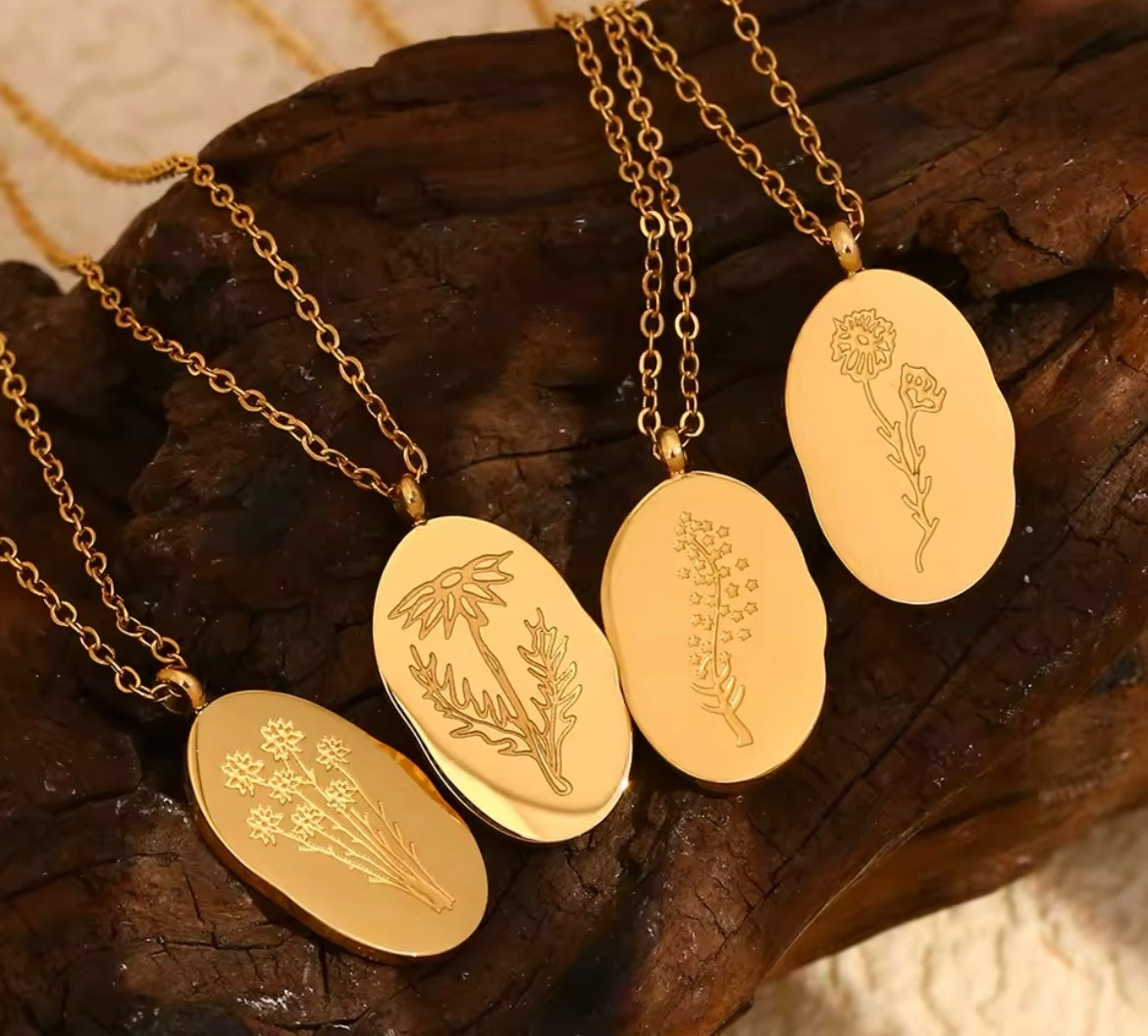 February birthflower pendant