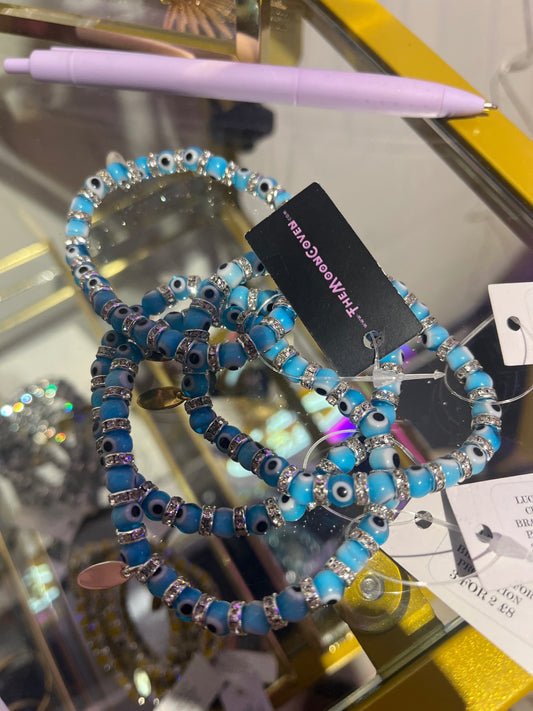 Blue Crystal lucky eye bracelet