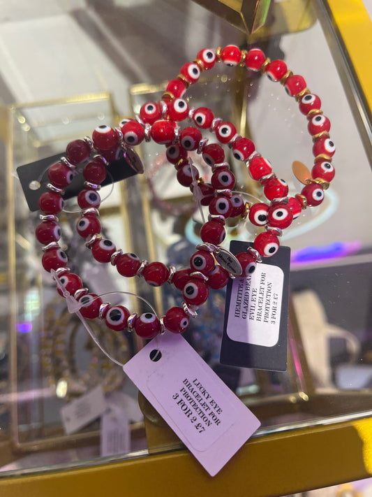 Lucky eye bracelet red