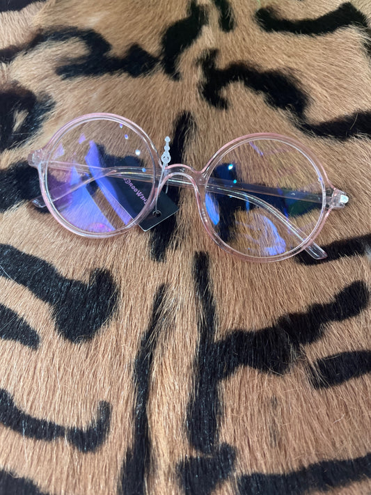 Anti Blue Light Glasses Circle pink