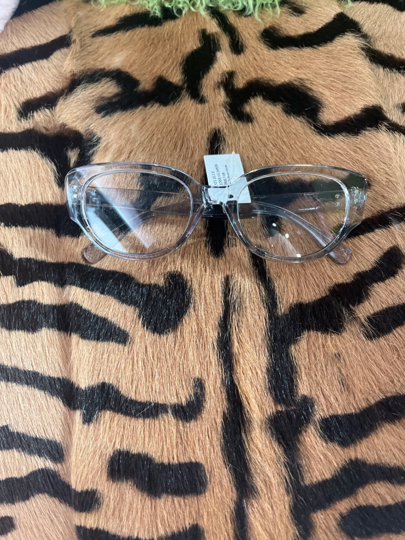 Anti Blue Light Glasses Circle Cat Grey