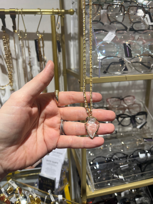 Clear Quartz Crystal double necklace