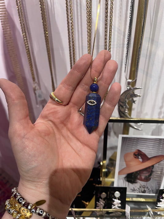 Lapis Lazuli perfum bottle necklace