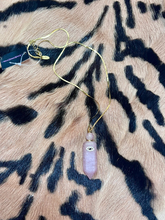 Rose Quartz Lucky Eye Perfume Bottle