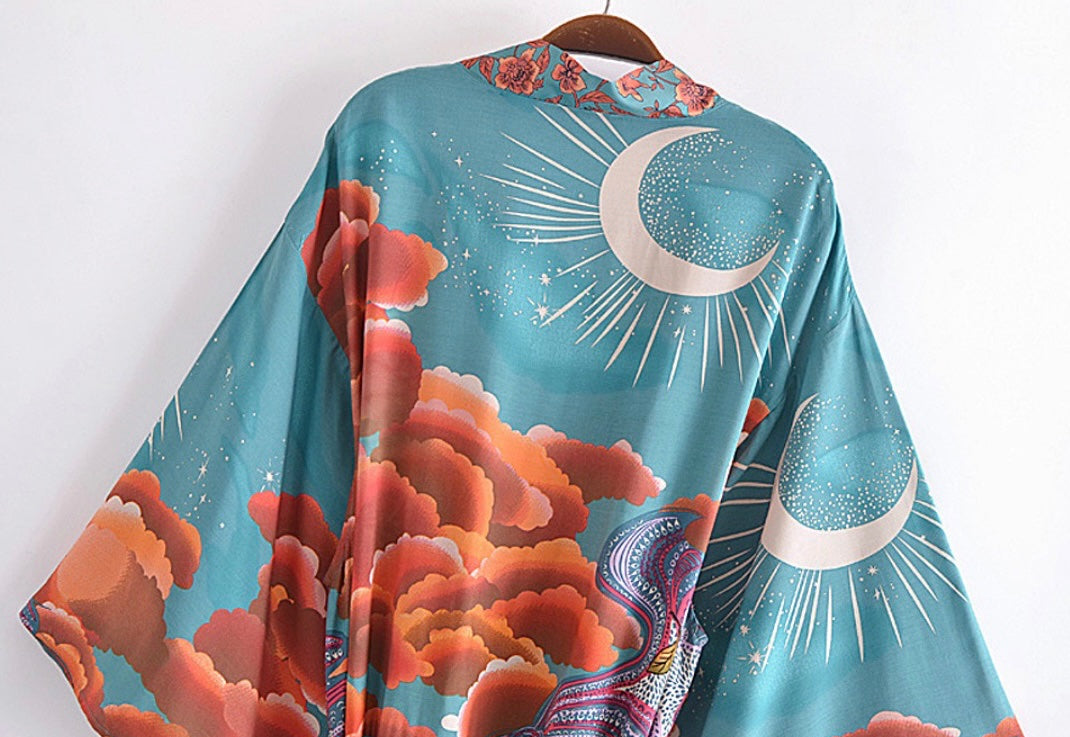 Green Luna Sunrise Kimono