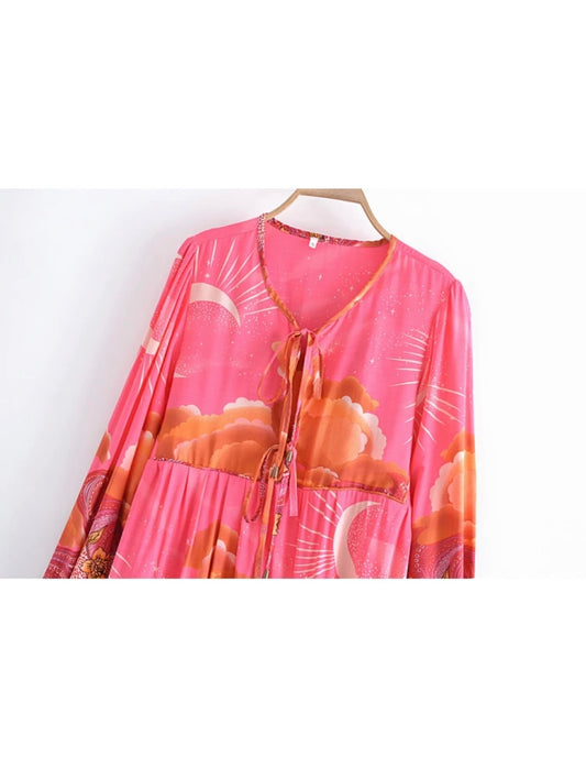 Pink Luna sunset dress