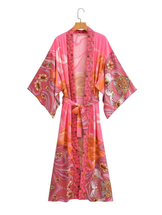 Pink Luna Sunset Kimono