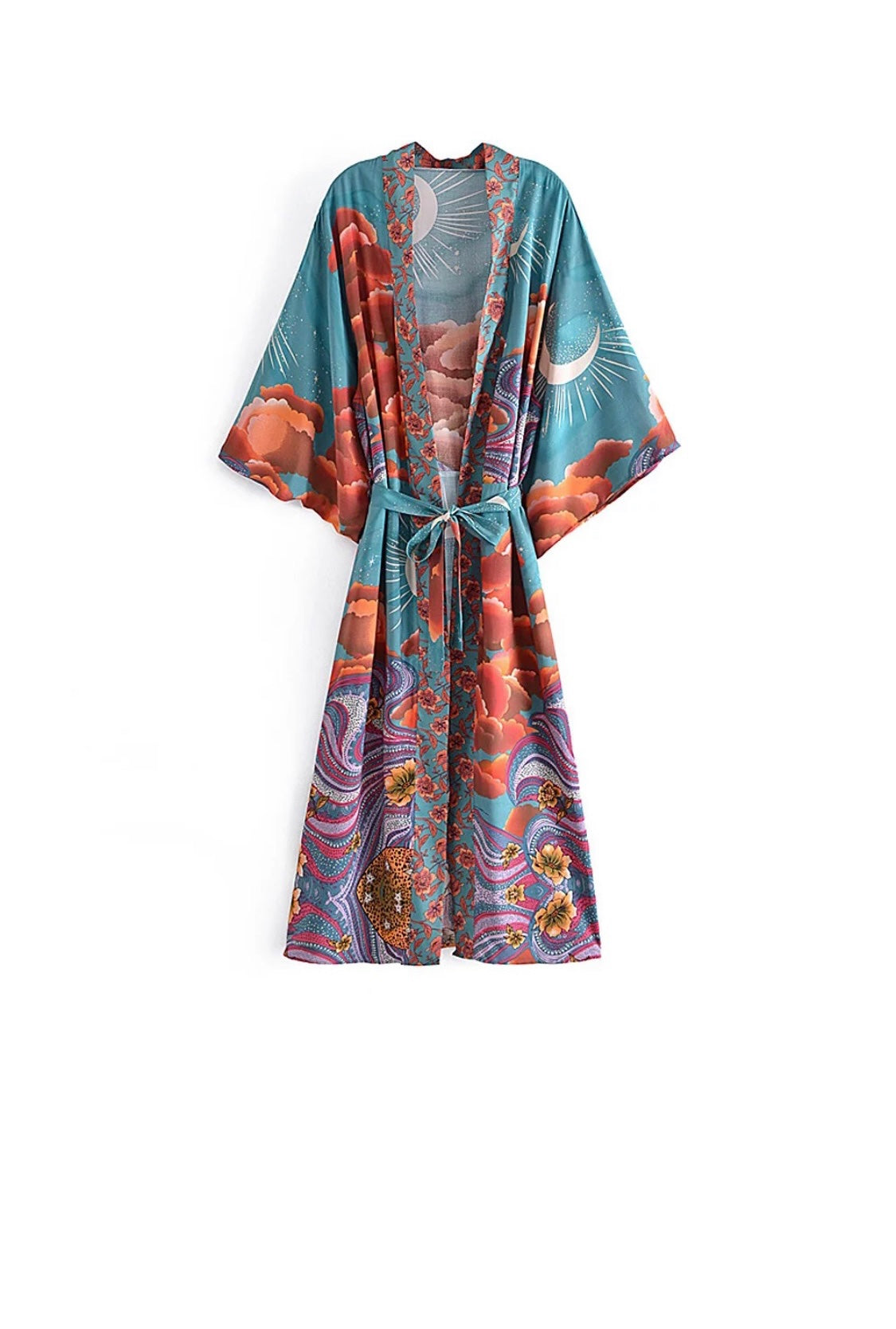 Green Luna Sunrise Kimono