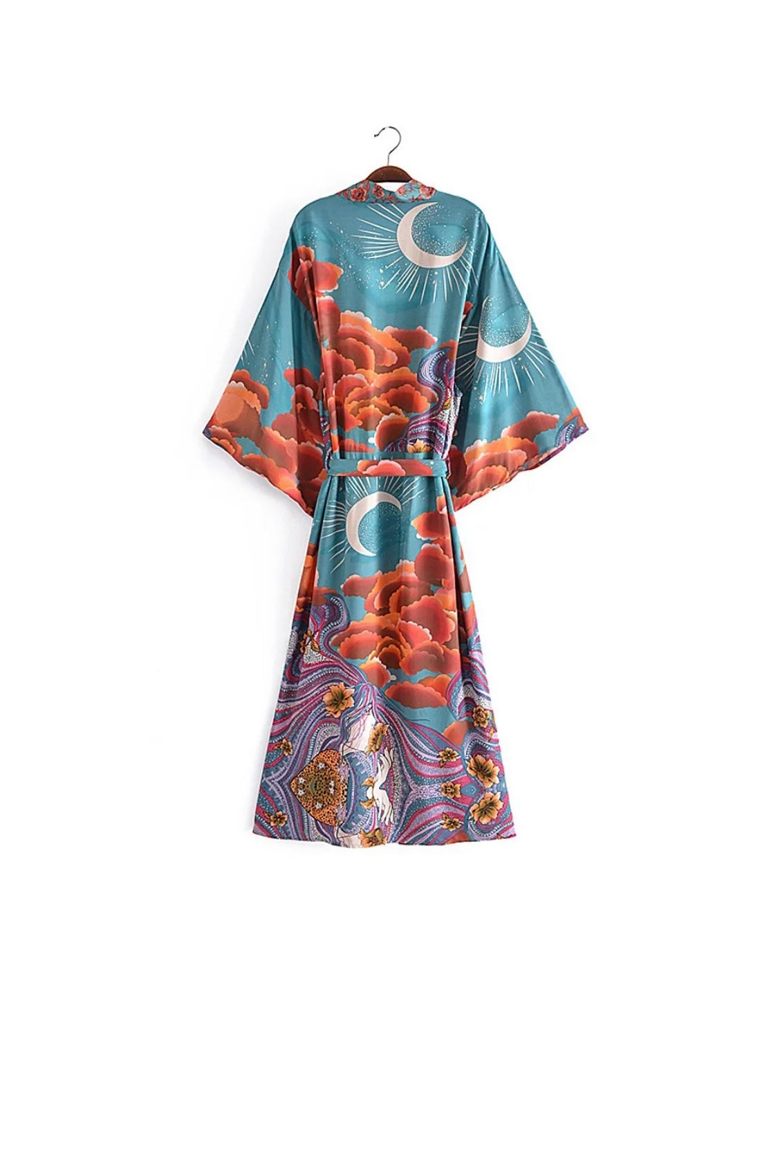 Green Luna Sunrise Kimono