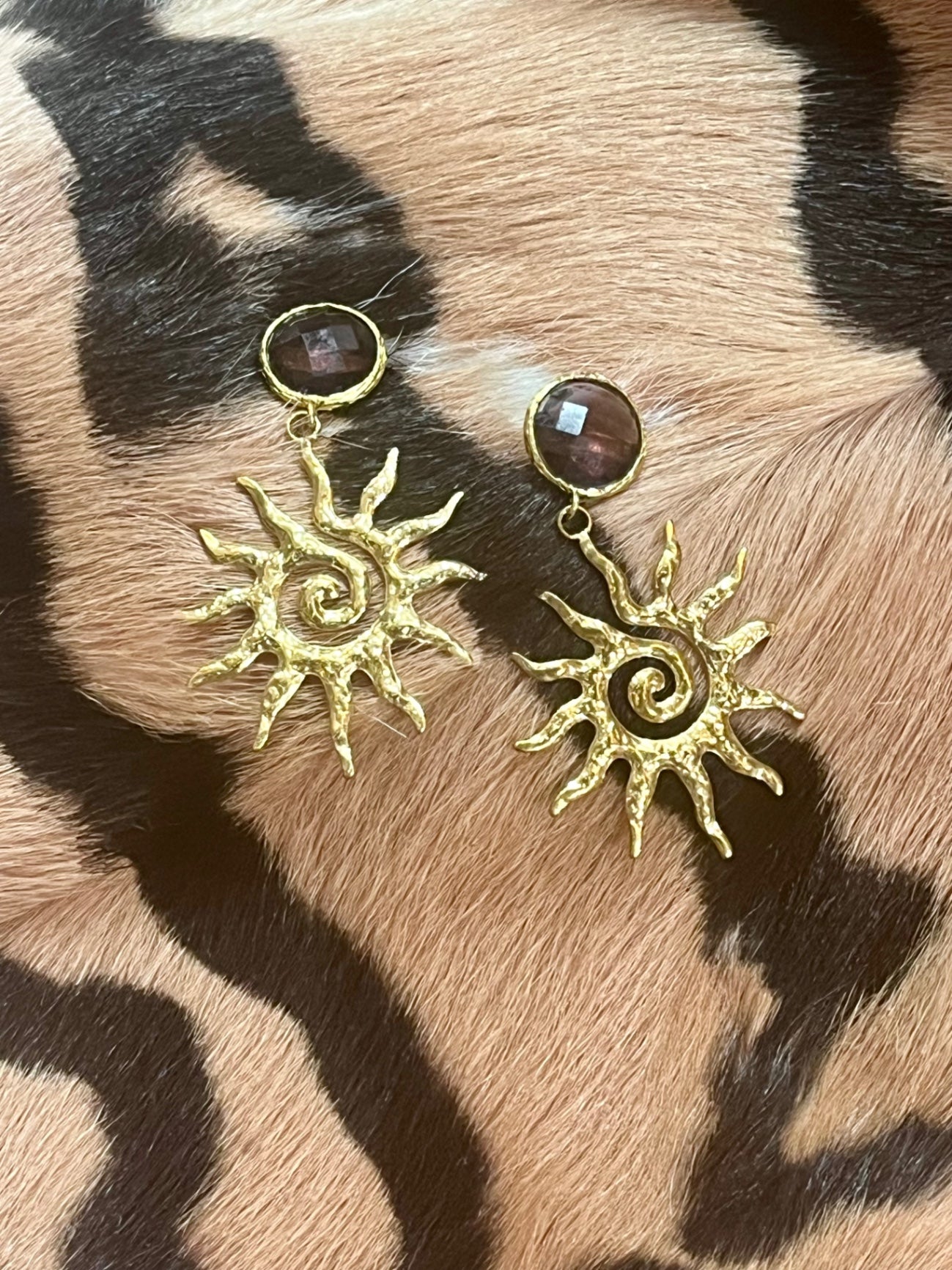 Amethyst Sun Earrings