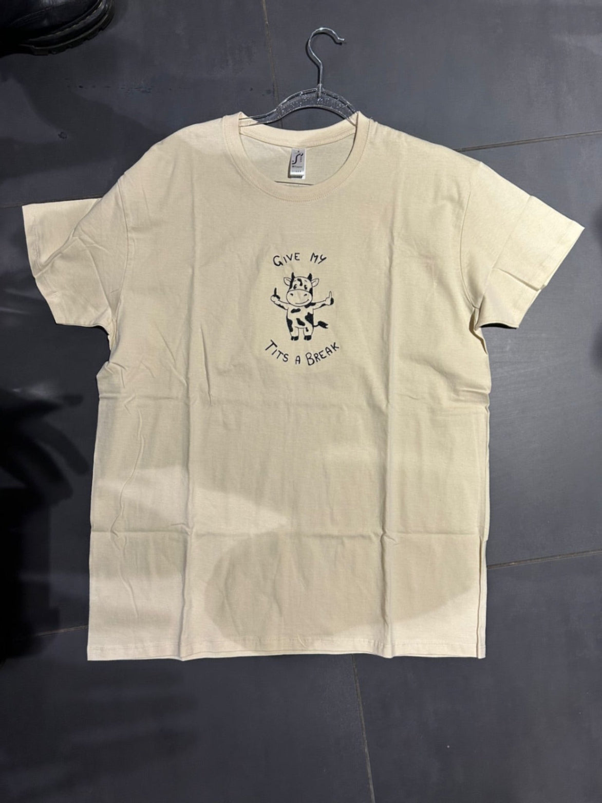 Cow T-Shirt Beige