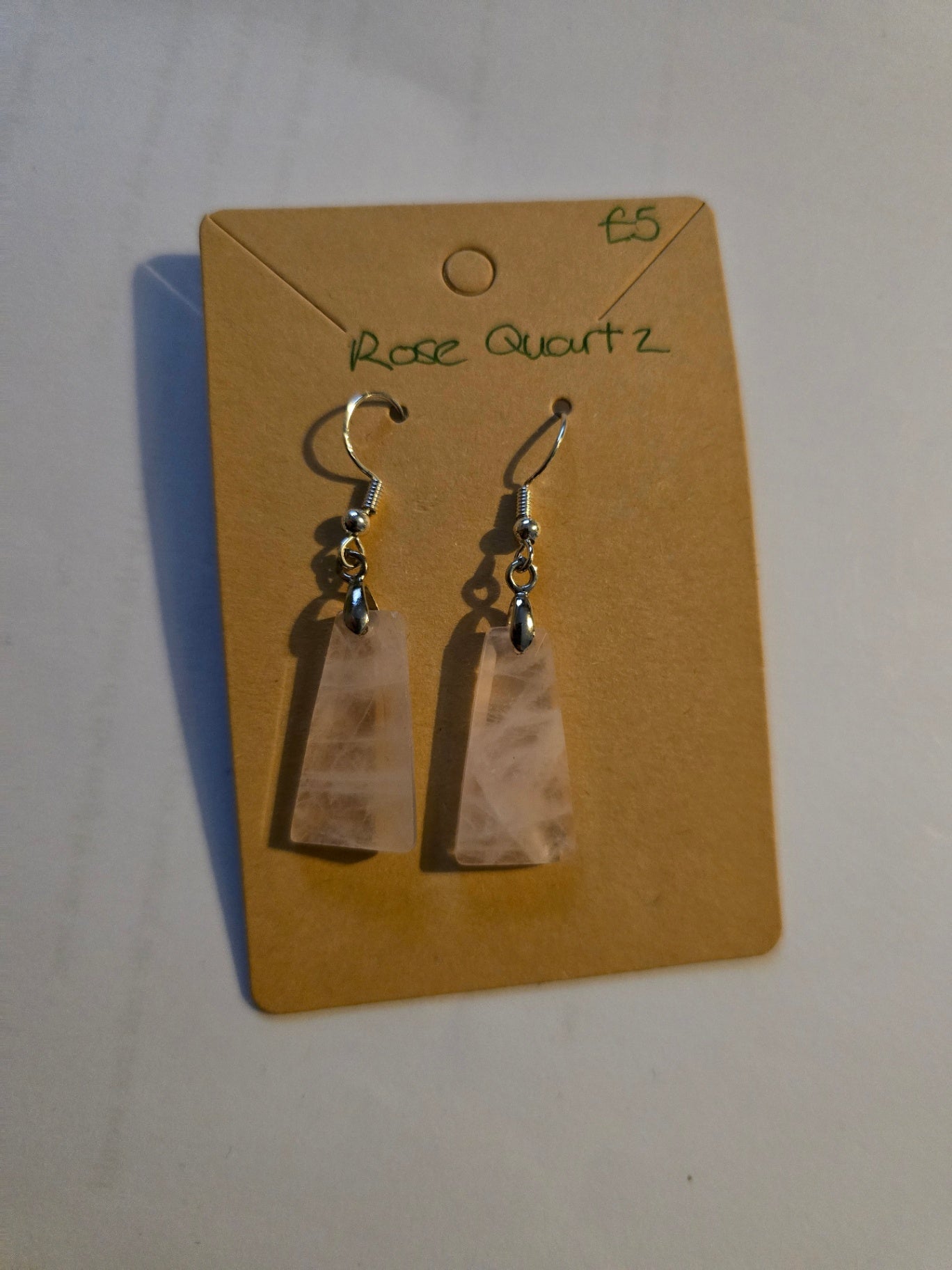 Rose quartz earrings