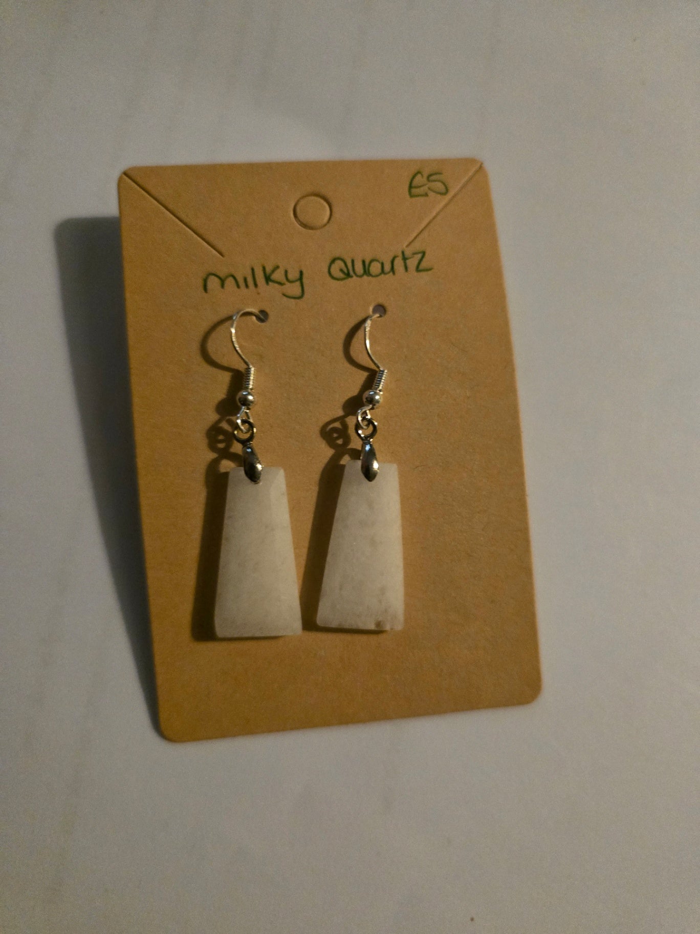 Milky quartz earrings