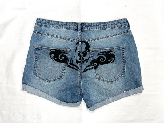 Tramp stamp denim shorts