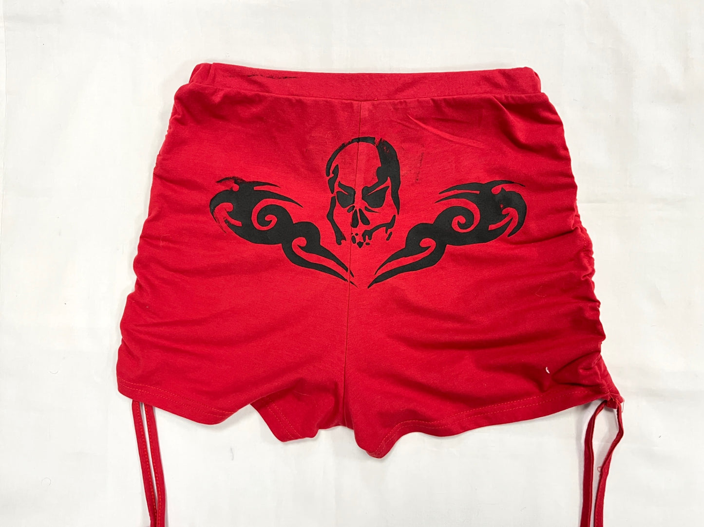 Red tramp stamp shorts