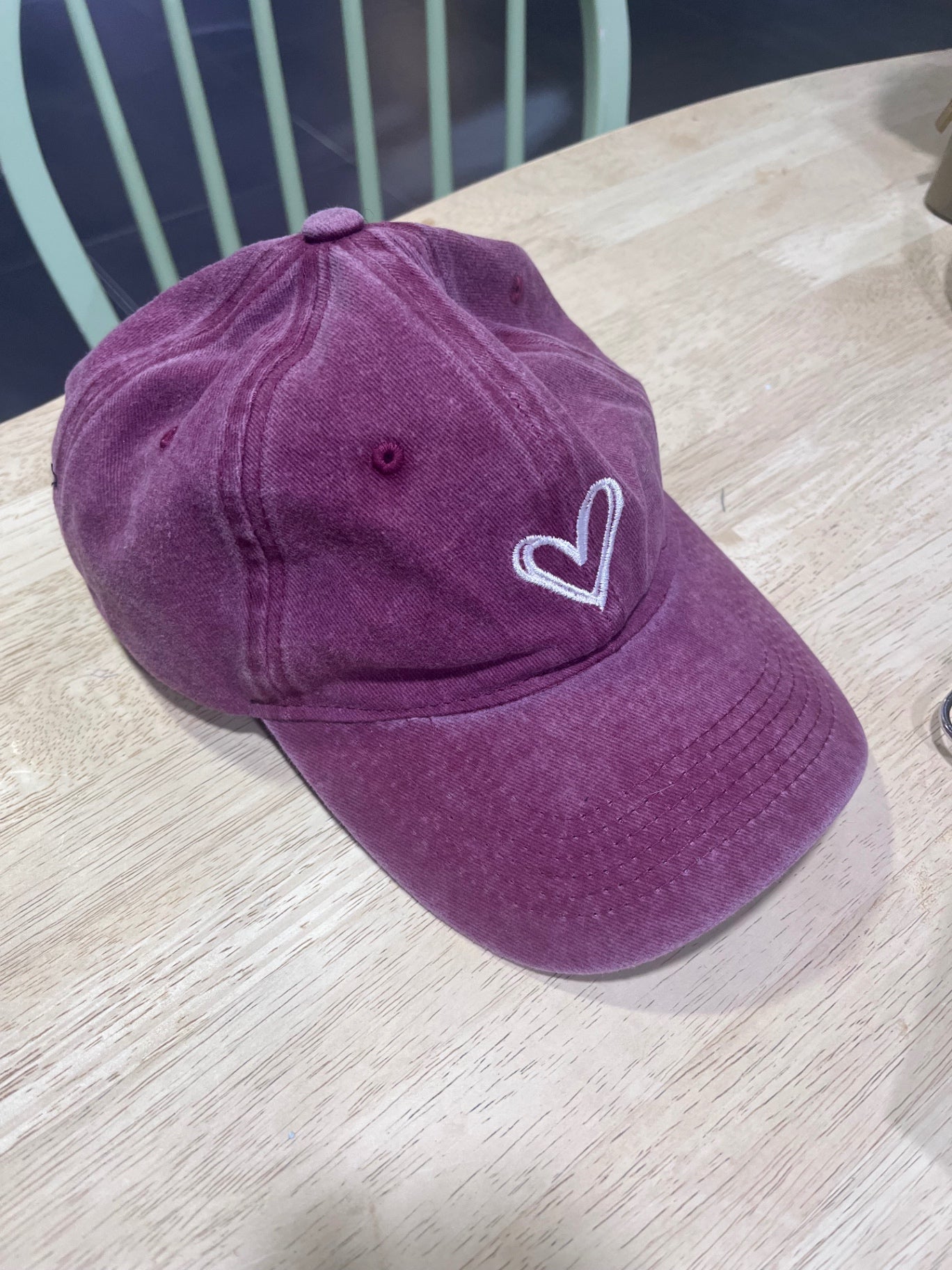 Love Heart Cap Burgandy