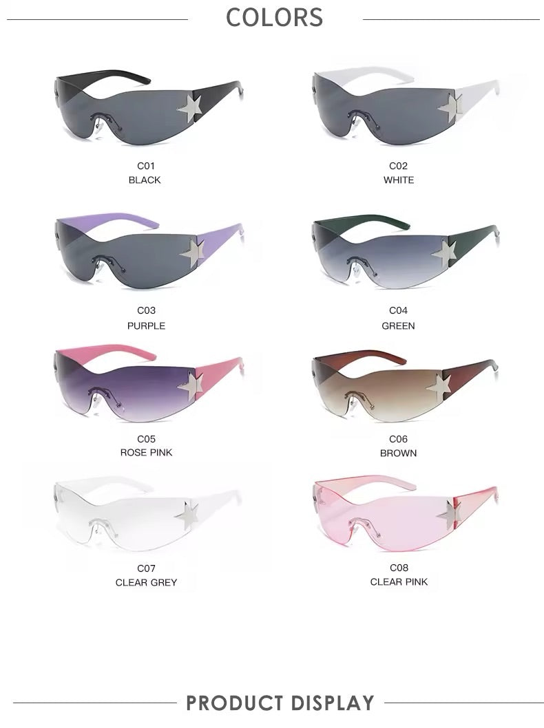 Y2K Pink Star Sunnies