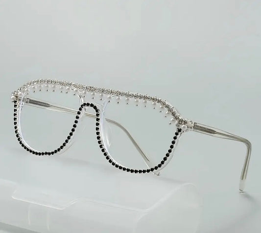 Jewel Aviator Anti-blue Light Glasses Grey