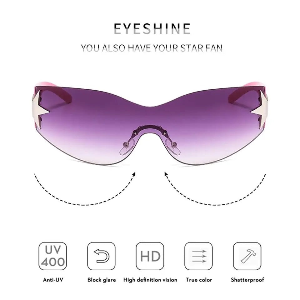 Y2K Pink Star Sunnies