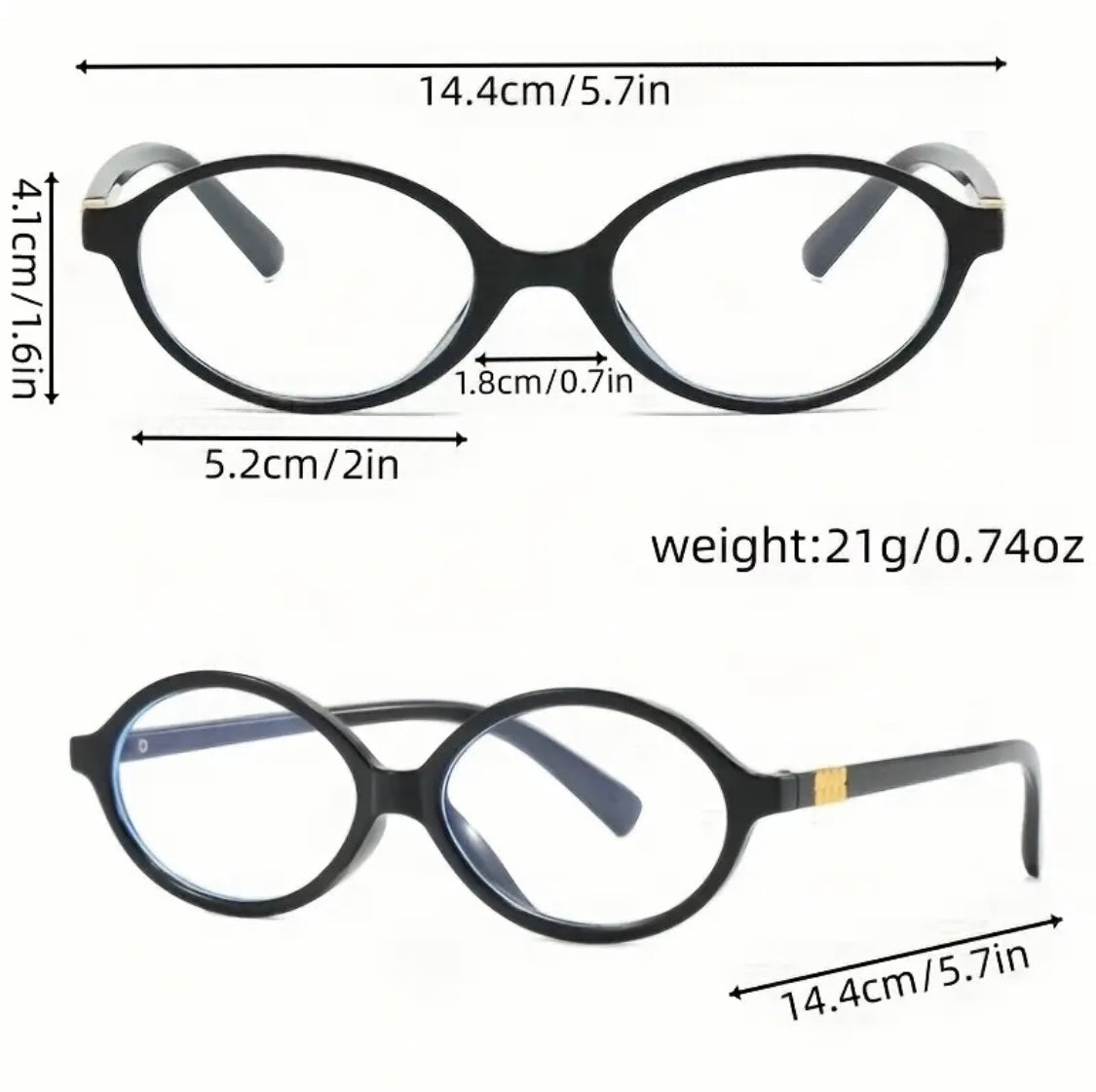 Preppy Black Anti-Blue Light Glasses