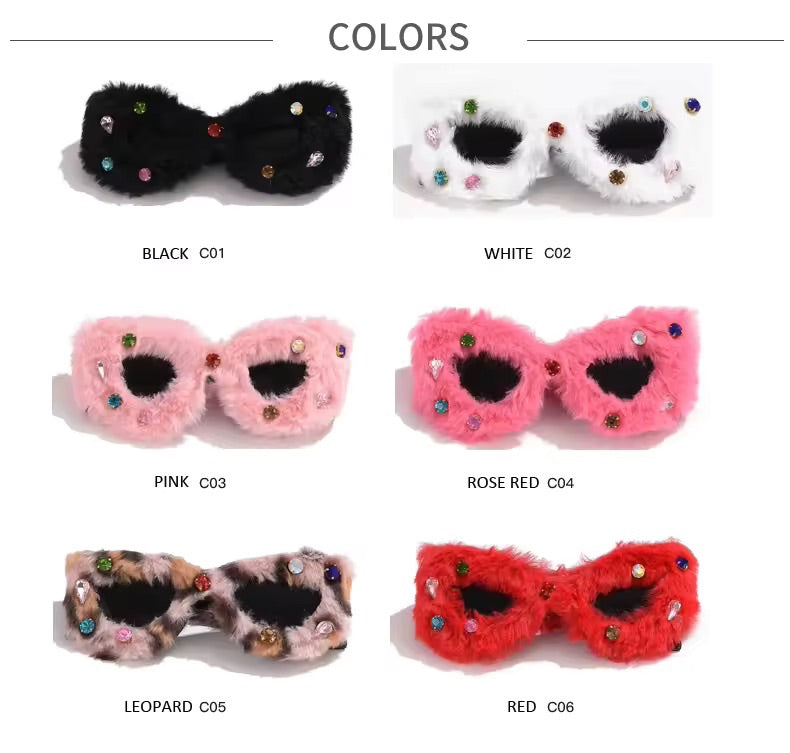 Leopard Jewel Fur Sunnies