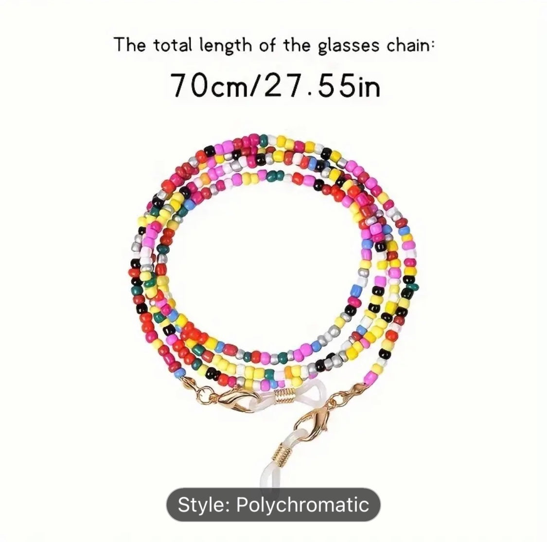 Black Bead Sunglasses Chain