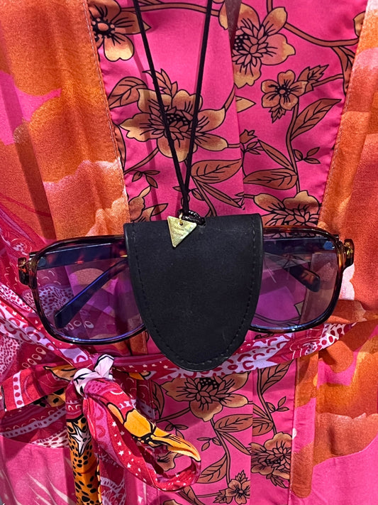 Black Gold Glasses Pouch