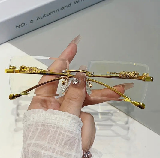 Leopard Gold Anti Blue Light Glasses