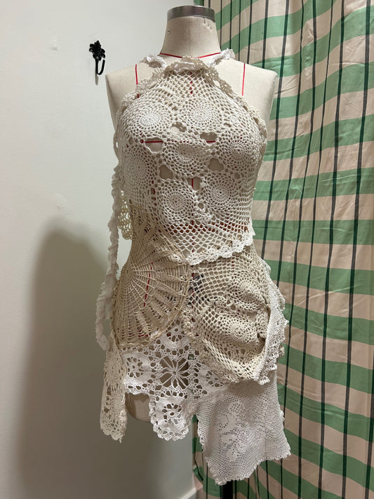 Upcycled doylie dress