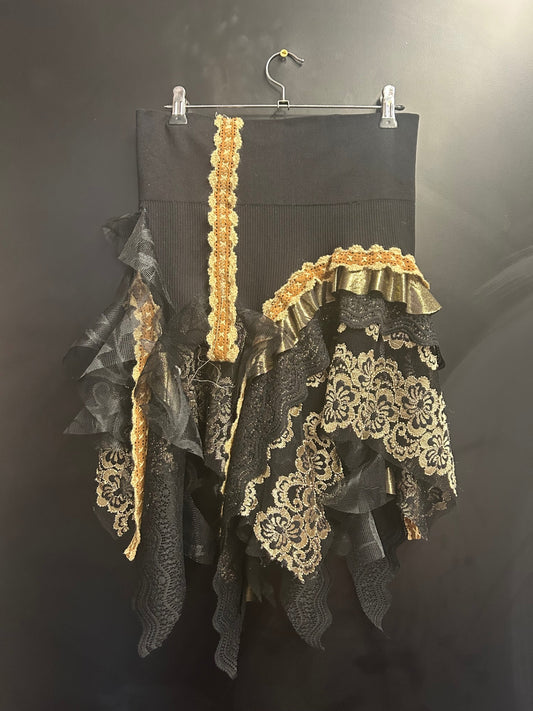 Unique scrap skirt upcycle