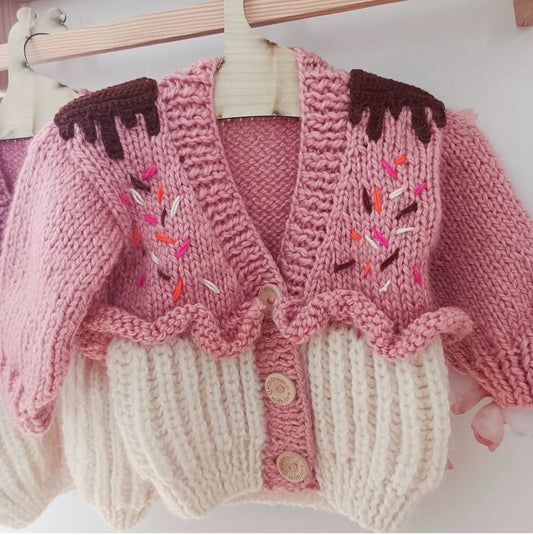 Cupcake Cardigan 6-12m