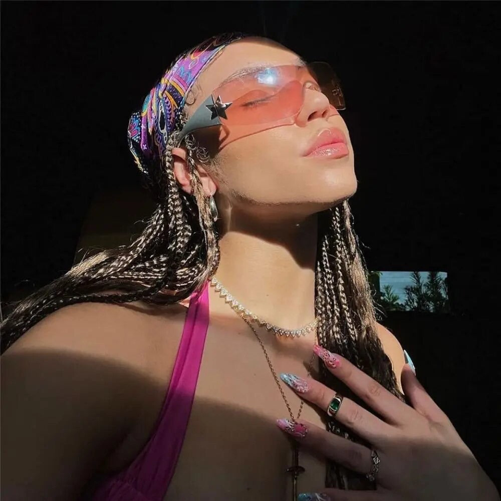 Y2K Star Tan Sunnies