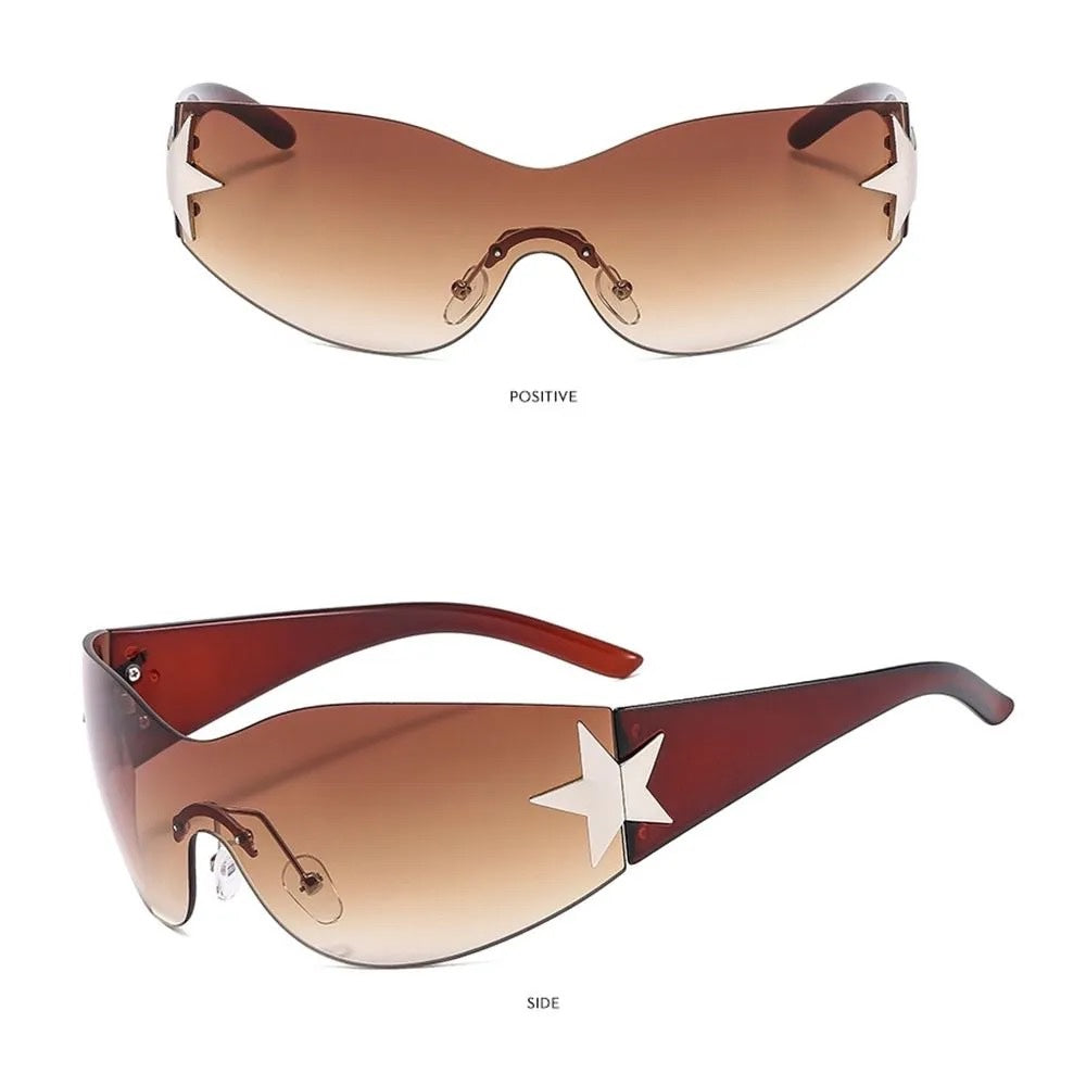 Y2K Star Tan Sunnies