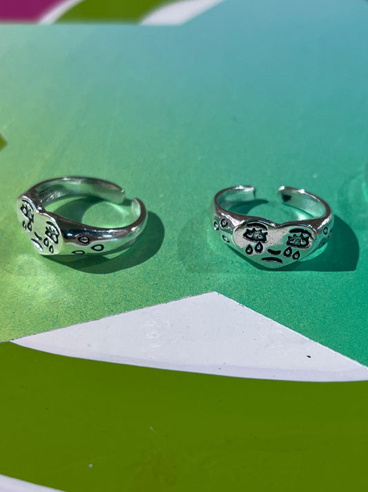 Happy Tears Silver Ring