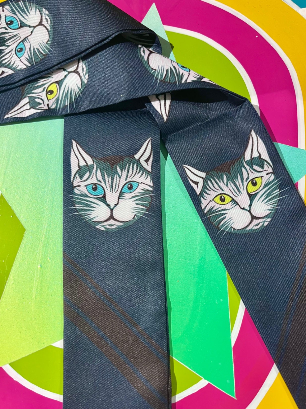 Navy Cat Scarf