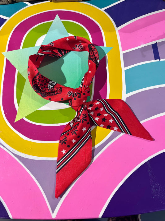 Orange Leopard Western Scarf