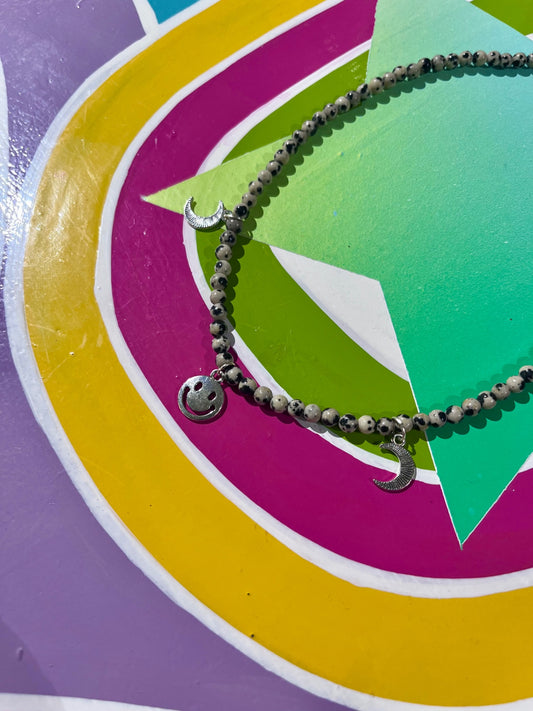 Dalmatian Jasper Charm Necklace