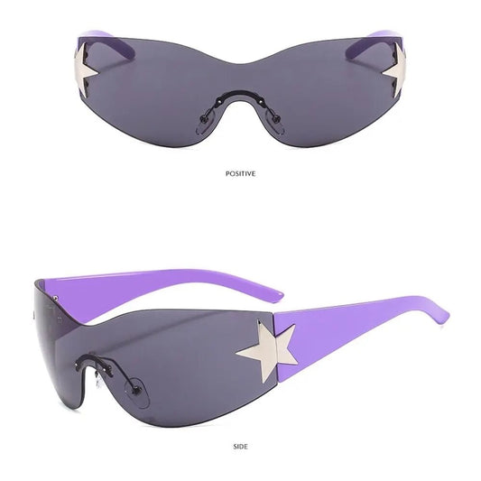 Y2K Purple Star Sunnies