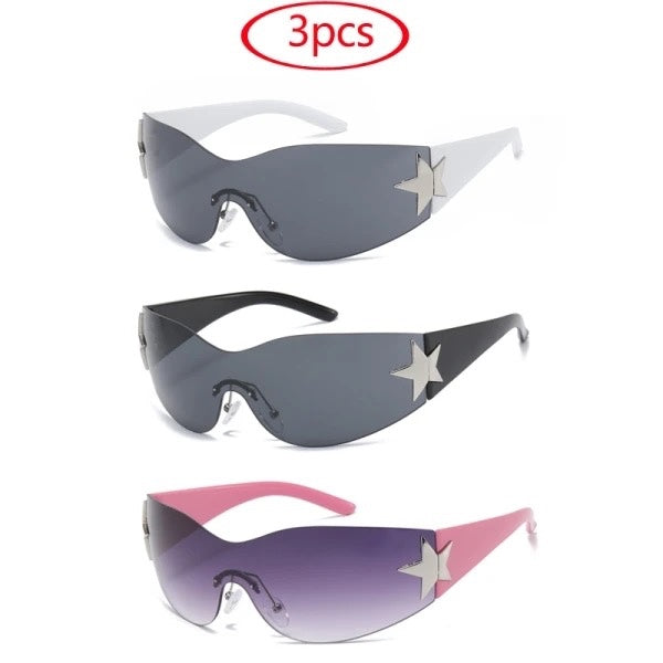 Y2K Green Star Sunnies