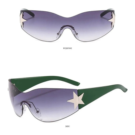 Y2K Green Star Sunnies