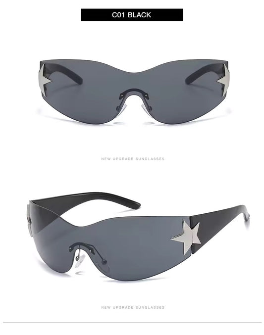 Y2K Black Star Sunnies