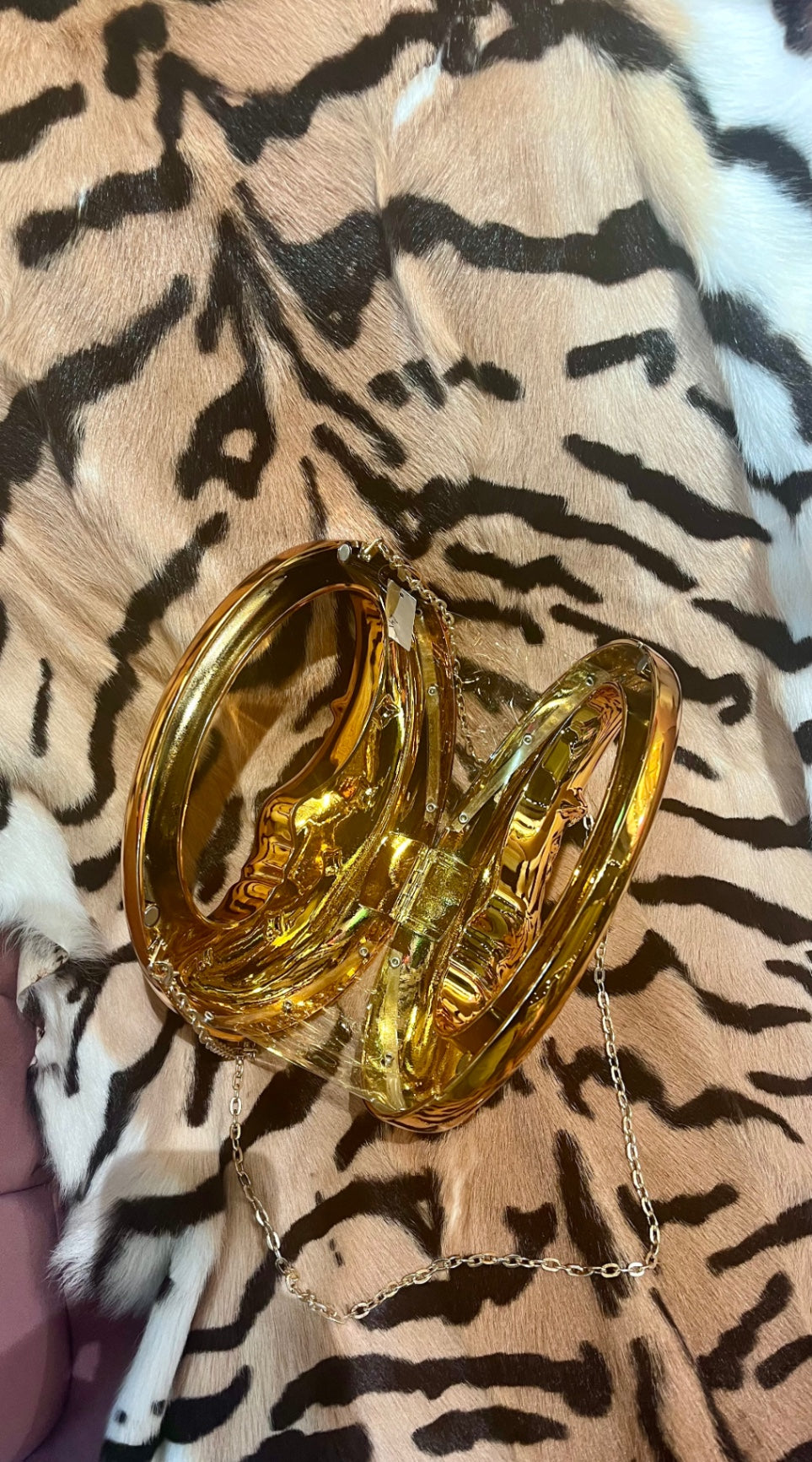 Golden Crescent Moon Bag